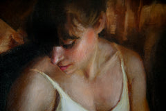 Original art for sale at UGallery.com | L'Ombre by John Kelly | $2,500 | oil painting | 24' h x 18' w | thumbnail 4