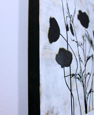 Original art for sale at UGallery.com | Dancing Poppies by Shannon Amidon | $1,000 | encaustic artwork | 18' h x 18' w | photo 2
