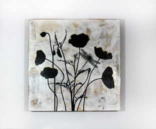 Original art for sale at UGallery.com | Dancing Poppies by Shannon Amidon | $1,000 | encaustic artwork | 18' h x 18' w | photo 3