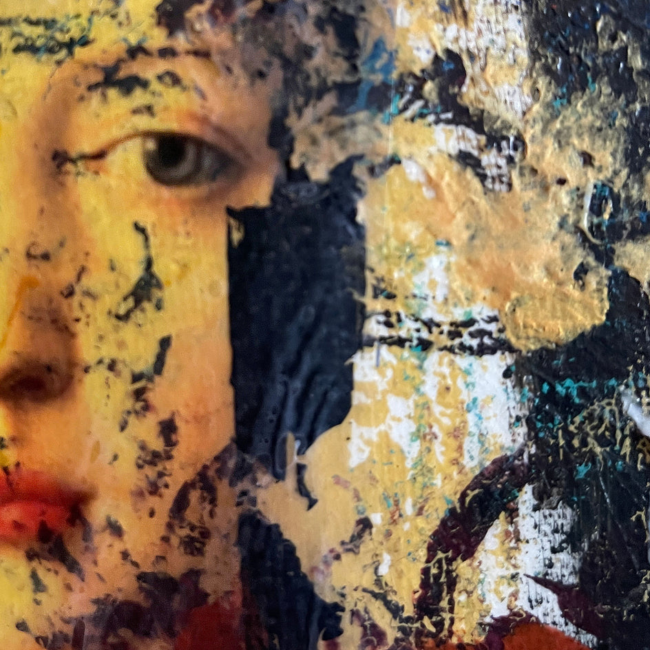 Falling Leaf by Darlene McElroy |  Closeup View of Artwork 