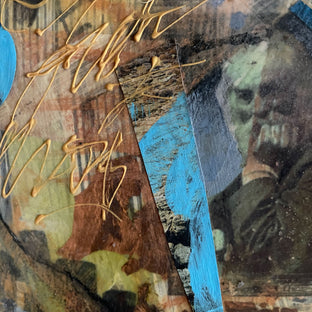 Original art for sale at UGallery.com | Fish Thoughts by Darlene McElroy | $425 | mixed media artwork | 10' h x 10' w | photo 4