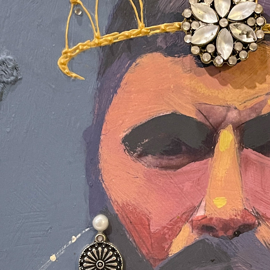 He Finally Earned His Tiara by Darlene McElroy |  Closeup View of Artwork 