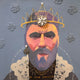 Original art for sale at UGallery.com | He Finally Earned His Tiara by Darlene McElroy | $325 | mixed media artwork | 8' h x 8' w | thumbnail 1