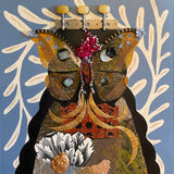 Original art for sale at UGallery.com | Moth to Your Flame by Darlene McElroy | $575 | mixed media artwork | 12' h x 12' w | thumbnail 1