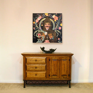 Original art for sale at UGallery.com | My Nights Are More Beautiful Than Your Days by Darlene McElroy | $2,650 | mixed media artwork | 24' h x 24' w | photo 3