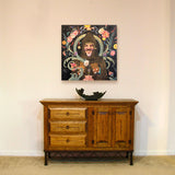 Original art for sale at UGallery.com | My Nights Are More Beautiful Than Your Days by Darlene McElroy | $2,650 | mixed media artwork | 24' h x 24' w | thumbnail 3