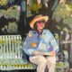 Original art for sale at UGallery.com | Rest Break in the Gardens by Darlene McElroy | $475 | mixed media artwork | 10' h x 10' w | thumbnail 4