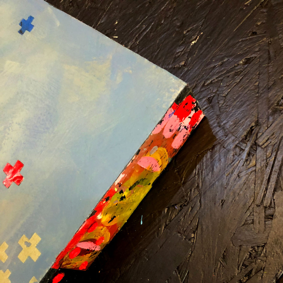 Santa Fe Muse by Darlene McElroy |  Side View of Artwork 