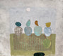 Original art for sale at UGallery.com | Five Vowels as Fruit Jars by David Felix | $1,100 | mixed media artwork | 17' h x 19' w | thumbnail 1
