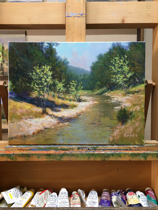 Original art for sale at UGallery.com | Creek by David Forks | $825 | acrylic painting | 12' h x 16' w | photo 3