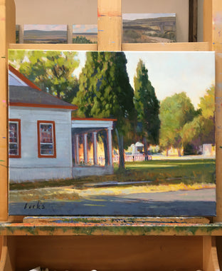 Original art for sale at UGallery.com | 5th and Main by David Forks | $1,350 | oil painting | 16' h x 20' w | photo 3