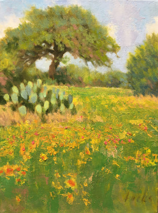 Original art for sale at UGallery.com | May Wildflowers by David Forks | $500 | oil painting | 12' h x 9' w | photo 1