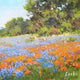 Original art for sale at UGallery.com | Red and Blue by David Forks | $375 | oil painting | 10' h x 10' w | thumbnail 1