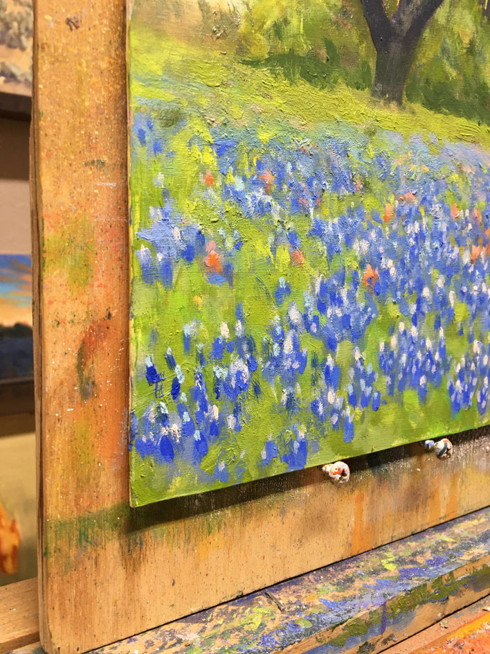 Roadside Blues by David Forks |  Side View of Artwork 