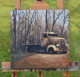 Original art for sale at UGallery.com | By the Wayside by David Thelen | $800 | oil painting | 16' h x 16' w | photo 3