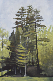 oil painting by David Thelen titled The Green of Letchworth