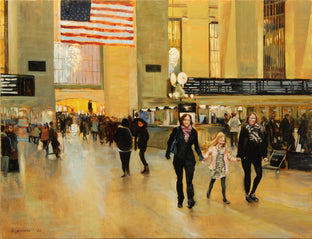 Original art for sale at UGallery.com | Departures and Arrivals by Onelio Marrero | $1,125 | oil painting | 18' h x 24' w | photo 1