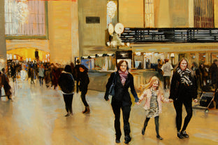 Original art for sale at UGallery.com | Departures and Arrivals by Onelio Marrero | $1,125 | oil painting | 18' h x 24' w | photo 4