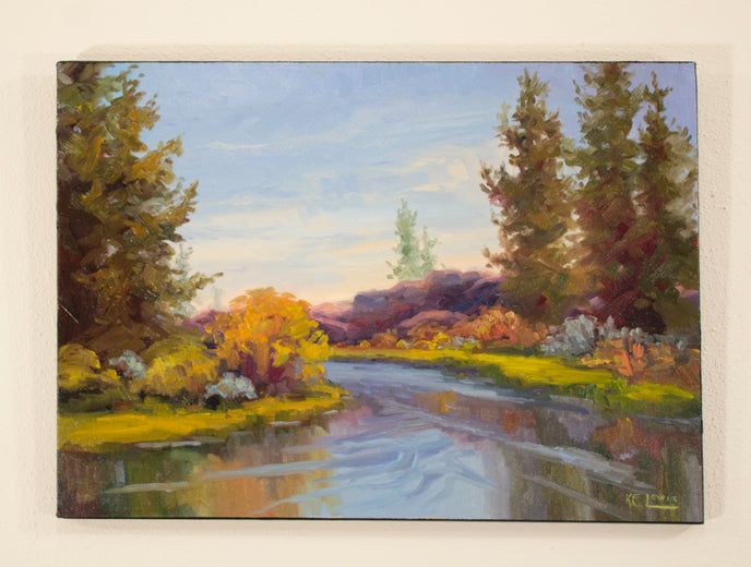 Deschutes Spring by Karen E Lewis |  Context View of Artwork 