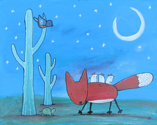 Original art for sale at UGallery.com | Desert Nightlife by Andrea Doss | $500 | acrylic painting | 16' h x 20' w | photo 1