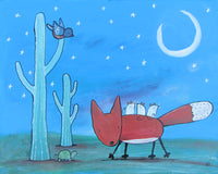 Original art for sale at UGallery.com | Desert Nightlife by Andrea Doss | $500 | acrylic painting | 16' h x 20' w | thumbnail 1