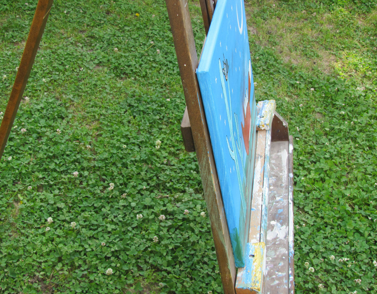 Desert Nightlife by Andrea Doss |  Side View of Artwork 