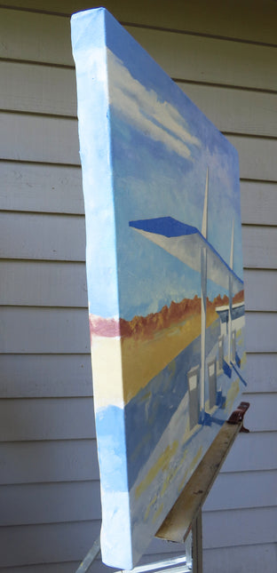 Original art for sale at UGallery.com | Desert Gas Station by Mitchell Freifeld | $475 | oil painting | 25' h x 30' w | photo 2