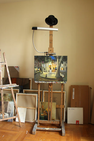 Original art for sale at UGallery.com | Furstemberg by Night by Bertrand Girard | $1,550 | acrylic painting | 20' h x 26' w | photo 3
