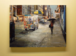 Original art for sale at UGallery.com | Mid Manhattan Drizzle by Onelio Marrero | $1,025 | oil painting | 18' h x 24' w | photo 3