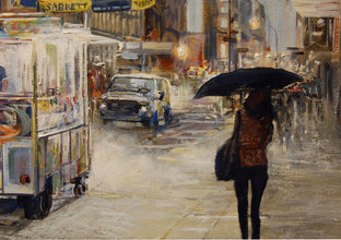 Original art for sale at UGallery.com | Mid Manhattan Drizzle by Onelio Marrero | $1,025 | oil painting | 18' h x 24' w | photo 4