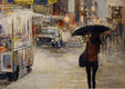 Original art for sale at UGallery.com | Mid Manhattan Drizzle by Onelio Marrero | $1,025 | oil painting | 18' h x 24' w | thumbnail 4