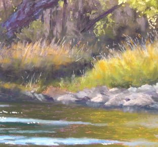 Original art for sale at UGallery.com | At the Edge of the Stream by Patricia Prendergast | $575 | pastel artwork | 12' h x 16' w | photo 4
