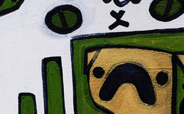 Original art for sale at UGallery.com | Cat and Pug by Jessica JH Roller | $300 | acrylic painting | 12' h x 12' w | thumbnail 4