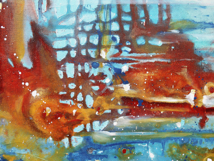 When the Dawn Will Come by Cynthia Ligeros |   Closeup View of Artwork 