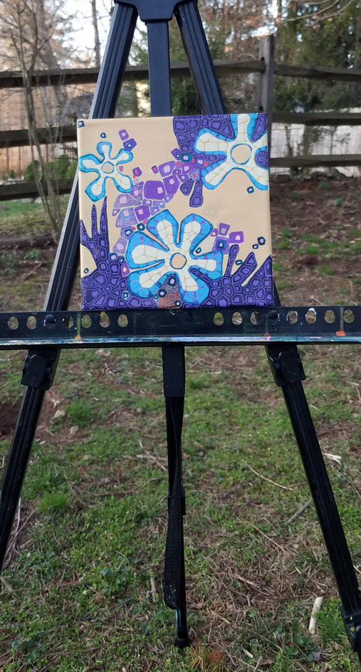 Blue Flowers by Diana Elena Chelaru |  Context View of Artwork 