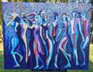 Original art for sale at UGallery.com | Dance Moves by Diana Elena Chelaru | $2,400 | acrylic painting | 30' h x 40' w | thumbnail 3