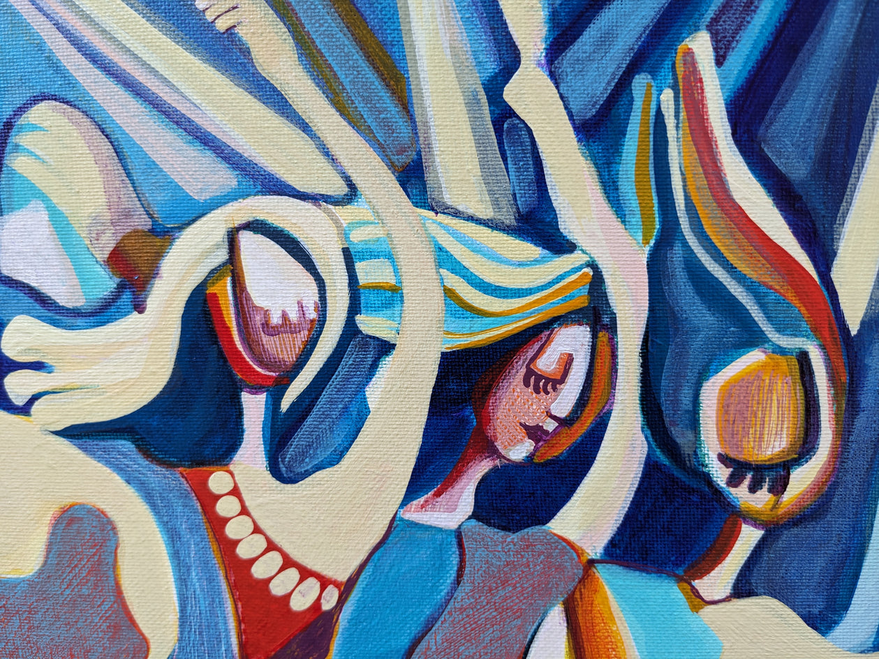 Dancing with Friends by Diana Elena Chelaru |  Closeup View of Artwork 