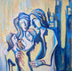 Original art for sale at UGallery.com | Family Portrait by Diana Elena Chelaru | $1,450 | acrylic painting | 24' h x 24' w | thumbnail 1