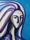 Original art for sale at UGallery.com | Graceful Muse by Diana Elena Chelaru | $1,650 | acrylic painting | 30' h x 24' w | thumbnail 4