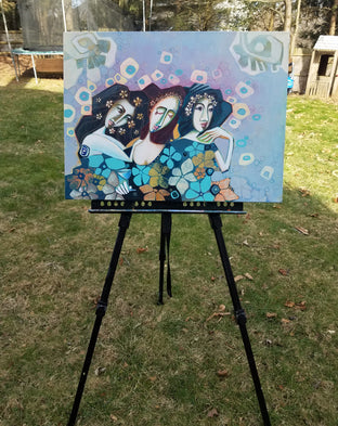 Original art for sale at UGallery.com | Holding Together by Diana Elena Chelaru | $900 | acrylic painting | 18' h x 24' w | photo 3