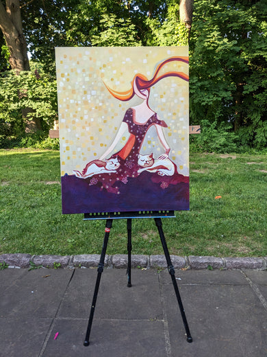 Lady with Cats by Diana Elena Chelaru |  Context View of Artwork 