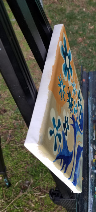 Mixed Flowers by Diana Elena Chelaru |  Side View of Artwork 
