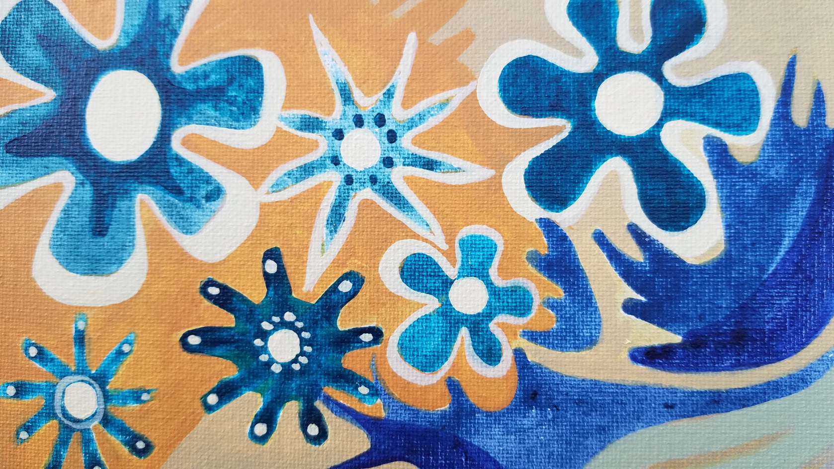 Mixed Flowers by Diana Elena Chelaru |  Closeup View of Artwork 