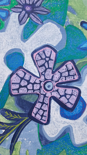 Purple Flower by Diana Elena Chelaru |   Closeup View of Artwork 