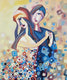 Original art for sale at UGallery.com | Two Step Dance by Diana Elena Chelaru | $1,075 | acrylic painting | 24' h x 20' w | thumbnail 1