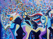 Original art for sale at UGallery.com | Dance Moves by Diana Elena Chelaru | $2,400 | acrylic painting | 30' h x 40' w | thumbnail 4
