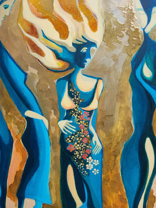 Original art for sale at UGallery.com | On the Runway by Diana Elena Chelaru | $850 | mixed media artwork | 20' h x 20' w | photo 4