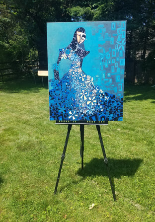 Original art for sale at UGallery.com | Reimagining Femininity by Diana Elena Chelaru | $1,550 | mixed media artwork | 30' h x 24' w | photo 3