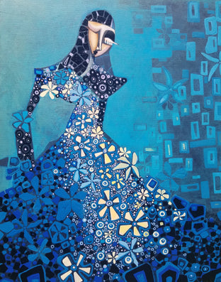 Original art for sale at UGallery.com | Reimagining Femininity by Diana Elena Chelaru | $1,550 | mixed media artwork | 30' h x 24' w | photo 1