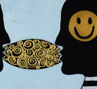 Original art for sale at UGallery.com | The Talk by Diana Rosa | $725 | acrylic painting | 12' h x 12' w | photo 3